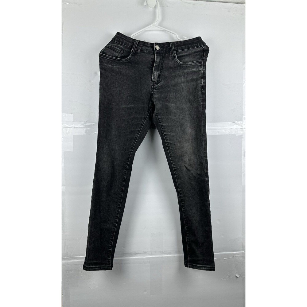 Heytance Men's Black Skinny Jeans Size 28 Faded Wash Stretch Denim"